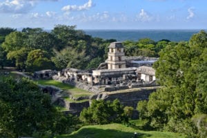 从上面看到的帕伦克遗址，是墨西哥两周行程中的一站