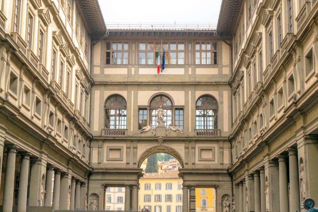 意大利佛罗伦萨乌菲齐美术馆的正面