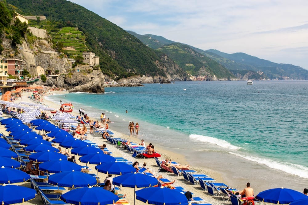 2 Weeks in Italy Itinerary: Beach at Monterosso al Mare, Cinque Terre