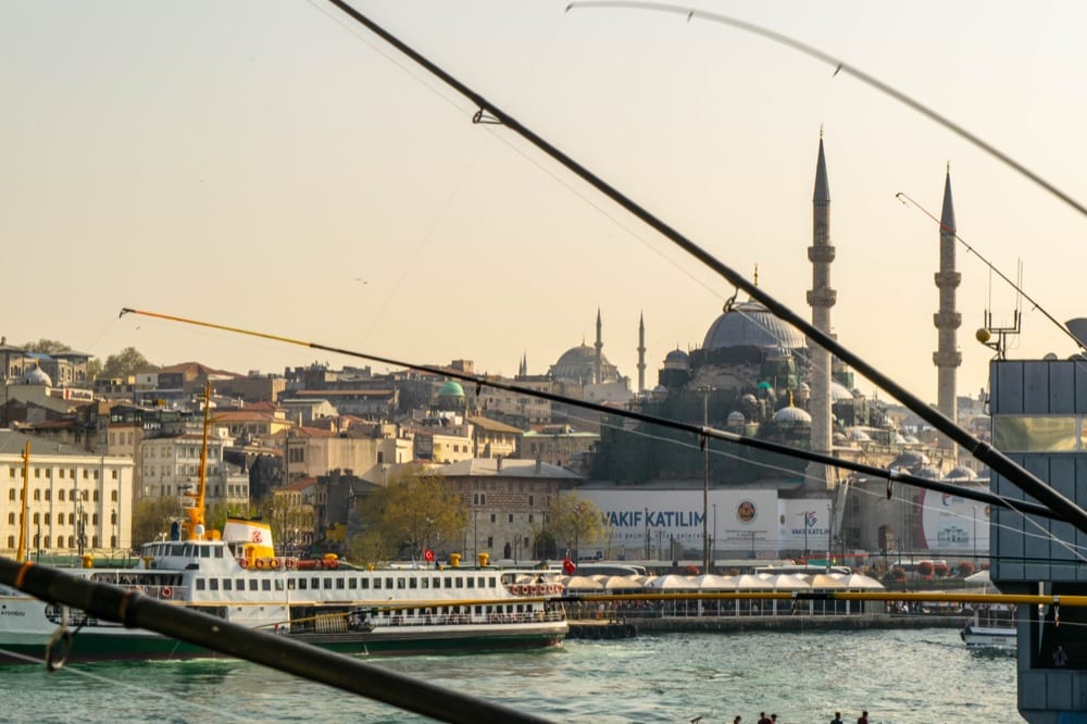 伊斯坦布尔两日游行程:加拉塔大桥钓鱼竿