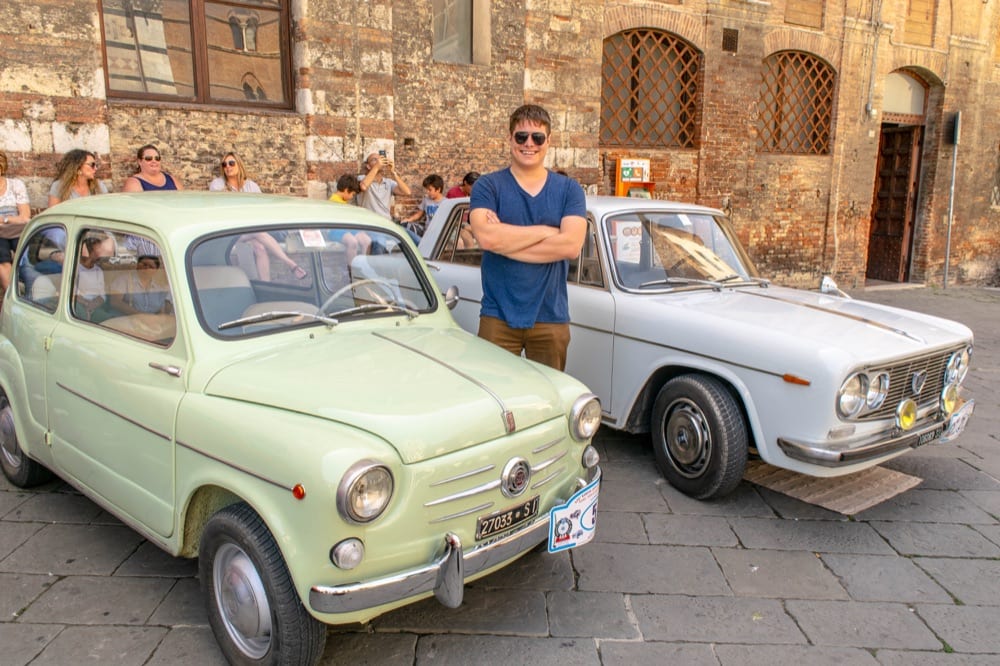 Siena Day Trip: Jeremy with Classic Cars
