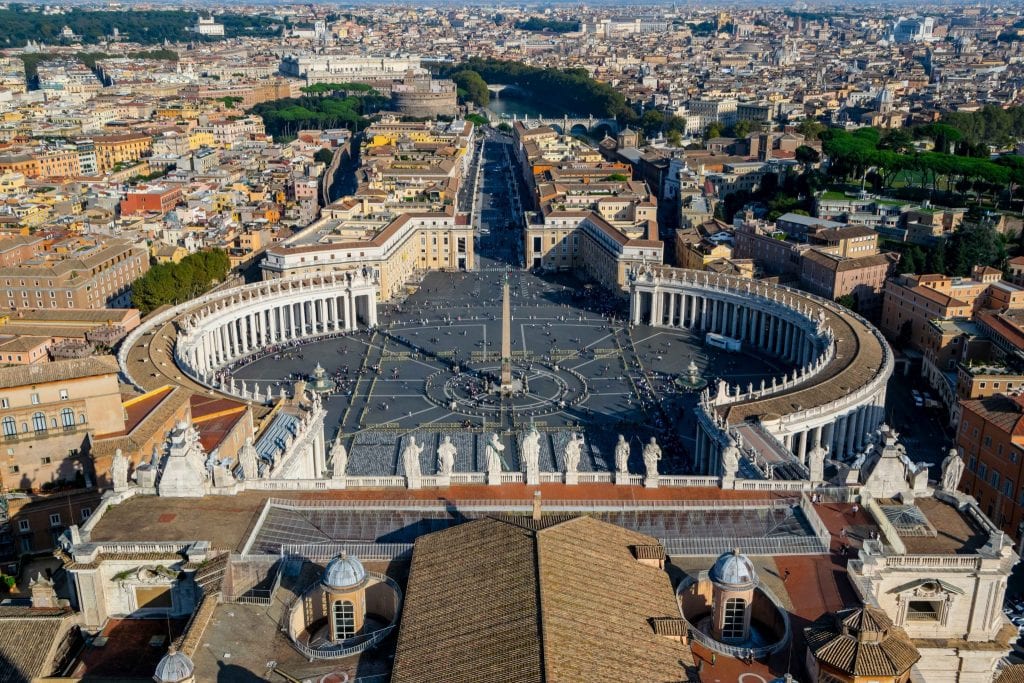 圣彼得广场俯瞰，一天中的罗马-一天中的罗马