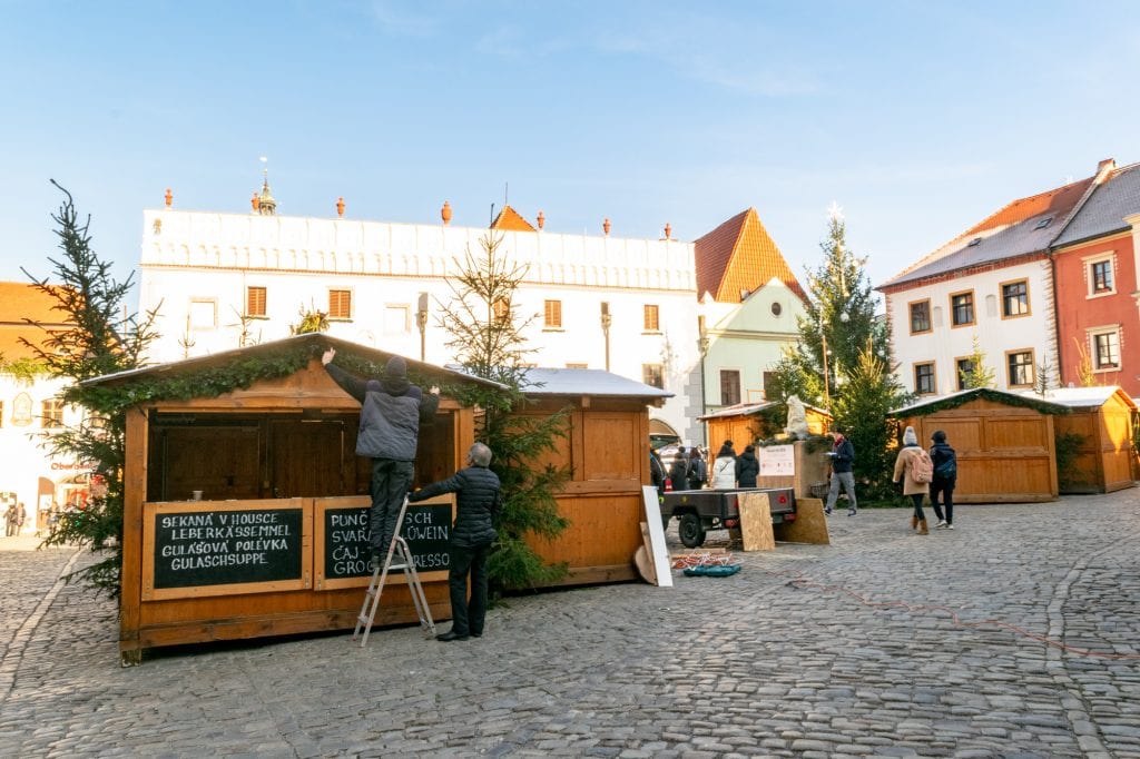圣诞市场cesky krumlov广场
