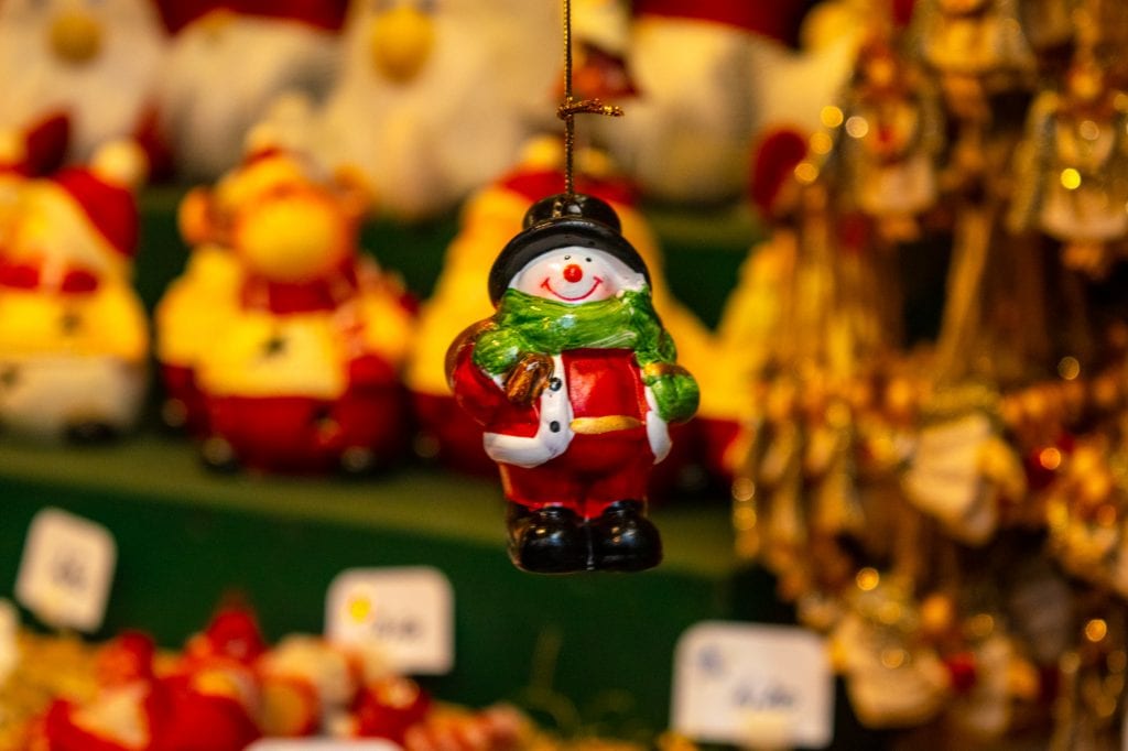 奥地利圣诞市场之旅:雪人装饰品