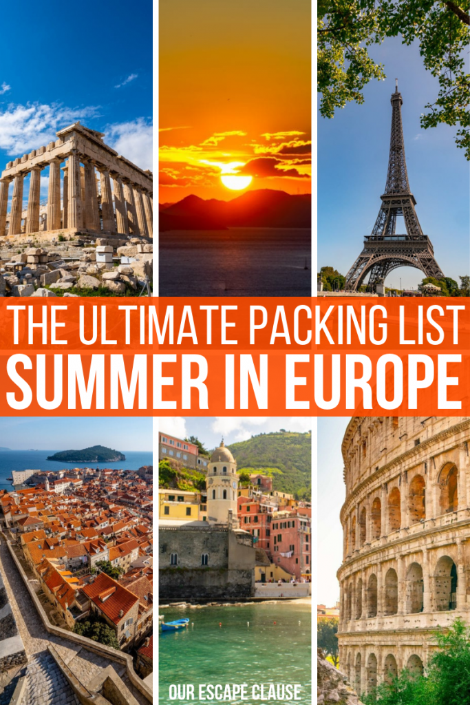 欧洲之夏的终极打包清单