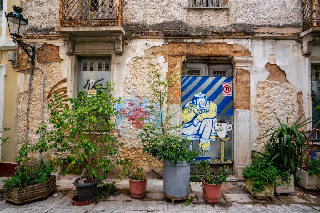 街头艺术蓝猴在雅典，雅典两天行程