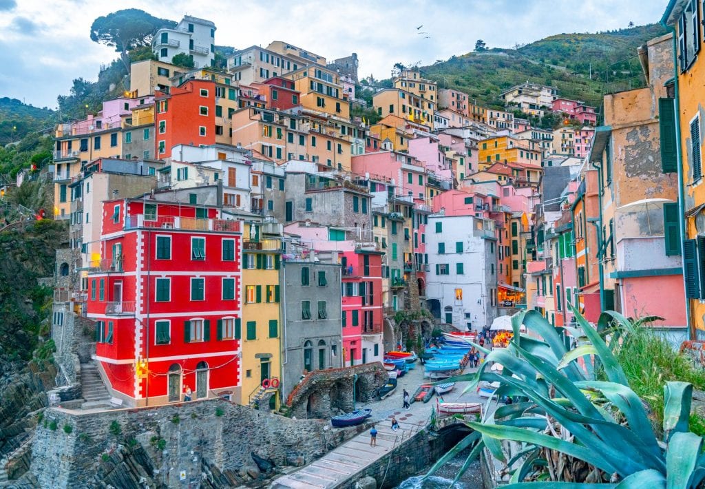 View of Riomaggiore at Sunset, Cinque Terre in One Day