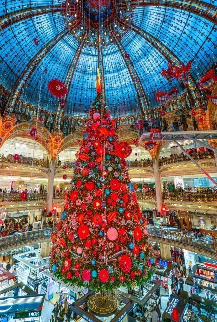 2019年老佛爷圣诞树，冬天在巴黎做的最好的事情之一