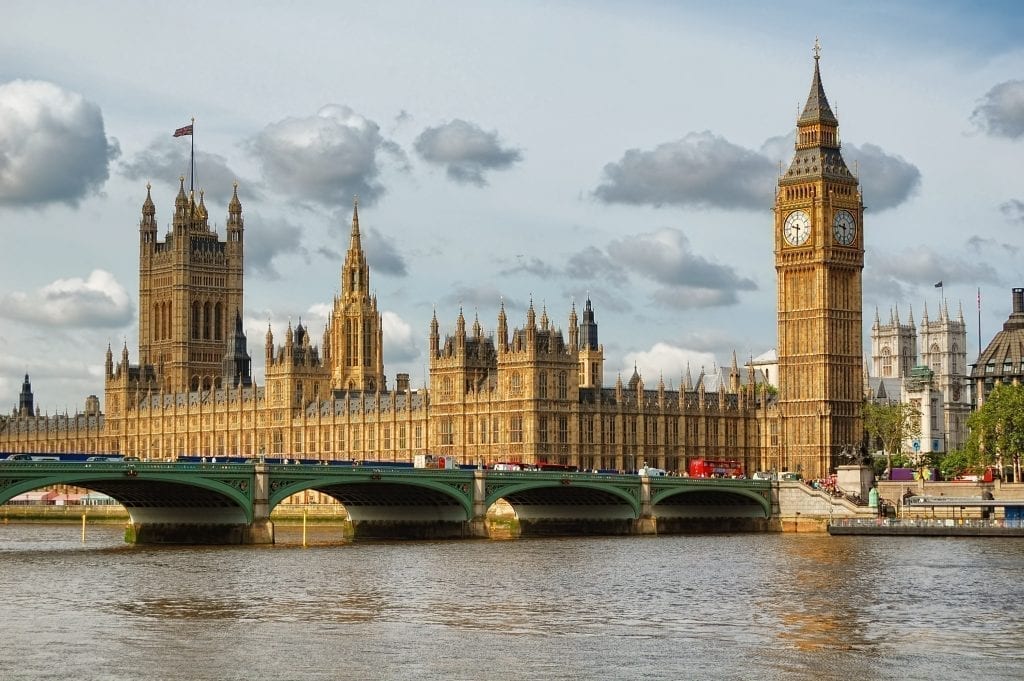 从河对岸看到的大本钟和议会大厦。伦敦绝对是欧洲最好的旅游城市之一。