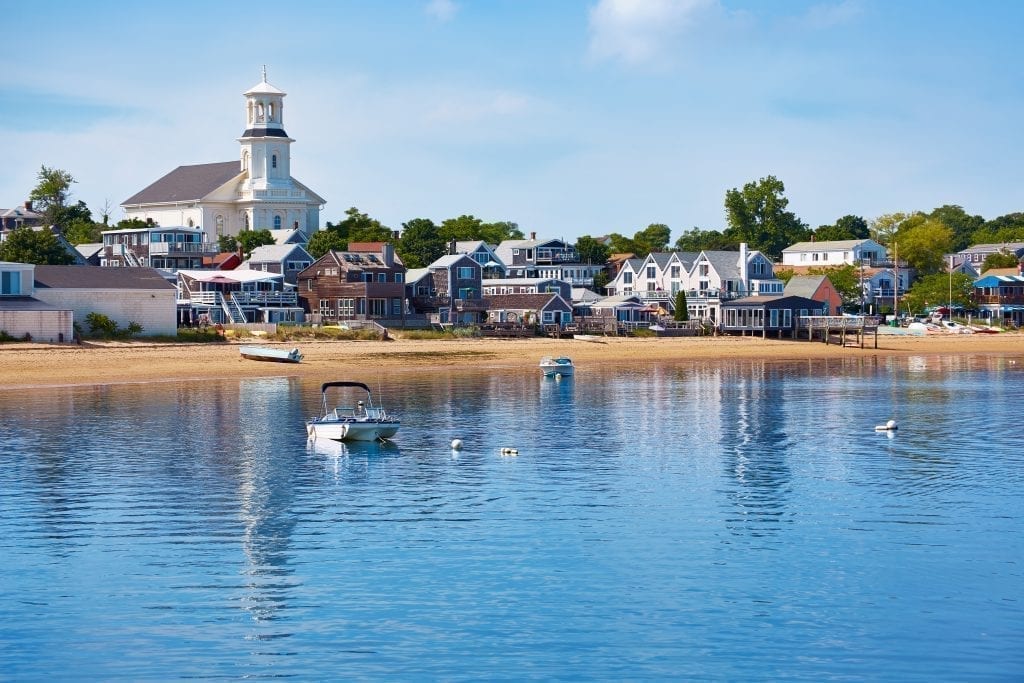 Provincetown Massachusetts on Cape Cod as seen from the water
