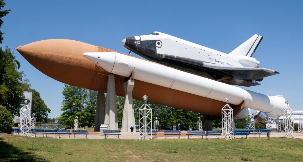 阿拉巴马州亨茨维尔展出的航天飞机，这是美国最酷的景点之一