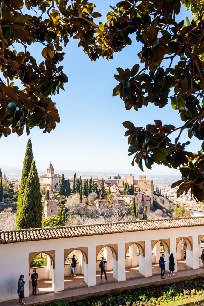 阿尔罕布拉宫的景色，从generalife，最好的事情做西班牙南部行程