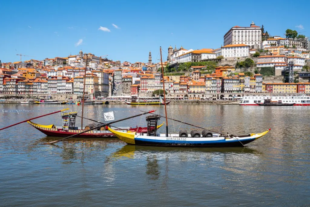 历史性的船只在波尔图portuga河滨l, the last stop on a 14 day spain and portugal itinerary