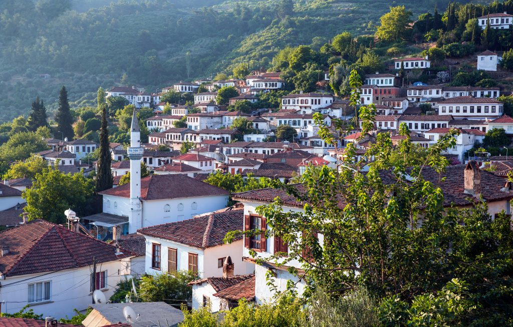 从上面看到的土耳其的sirince村，土耳其最好的旅游景点之一
